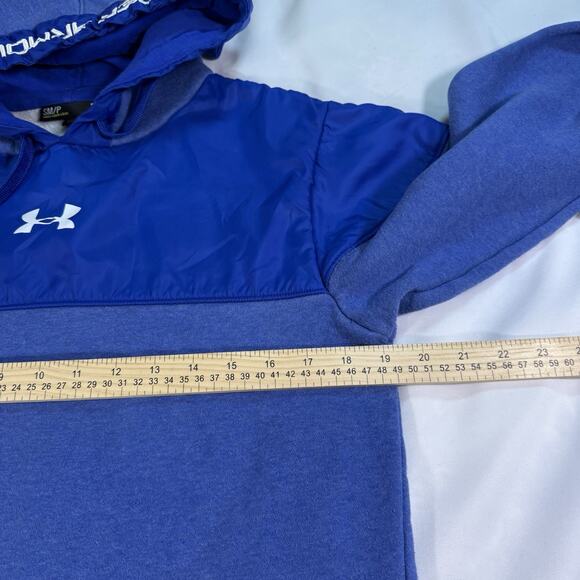 Men Under Armour Activwear Gym Casual Pullover STORM Hoodie‎ Royal Blue Small - Picture 6 of 8